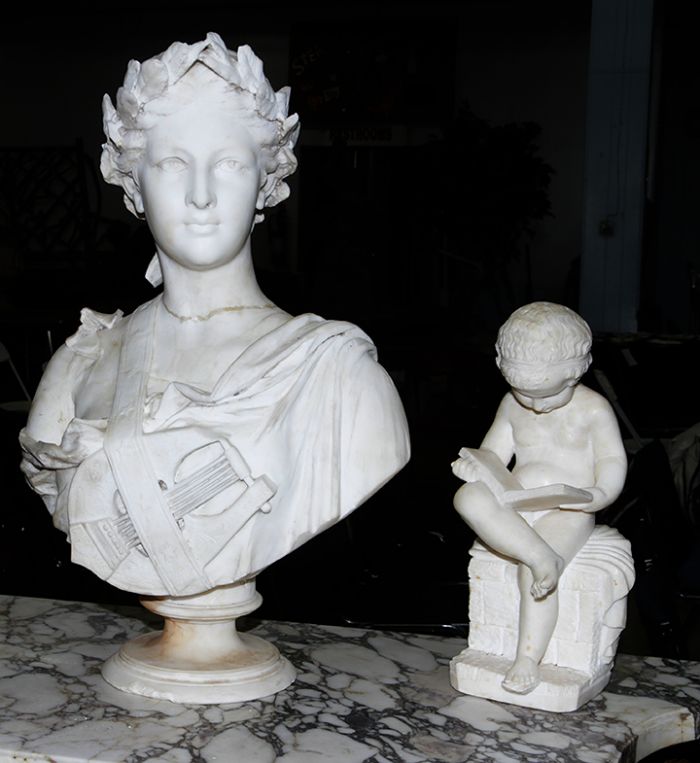 Kimball and Victoria Sterling Lifetime Collection ( Sale # 1) - Two_of_3_Marble_statues.jpg